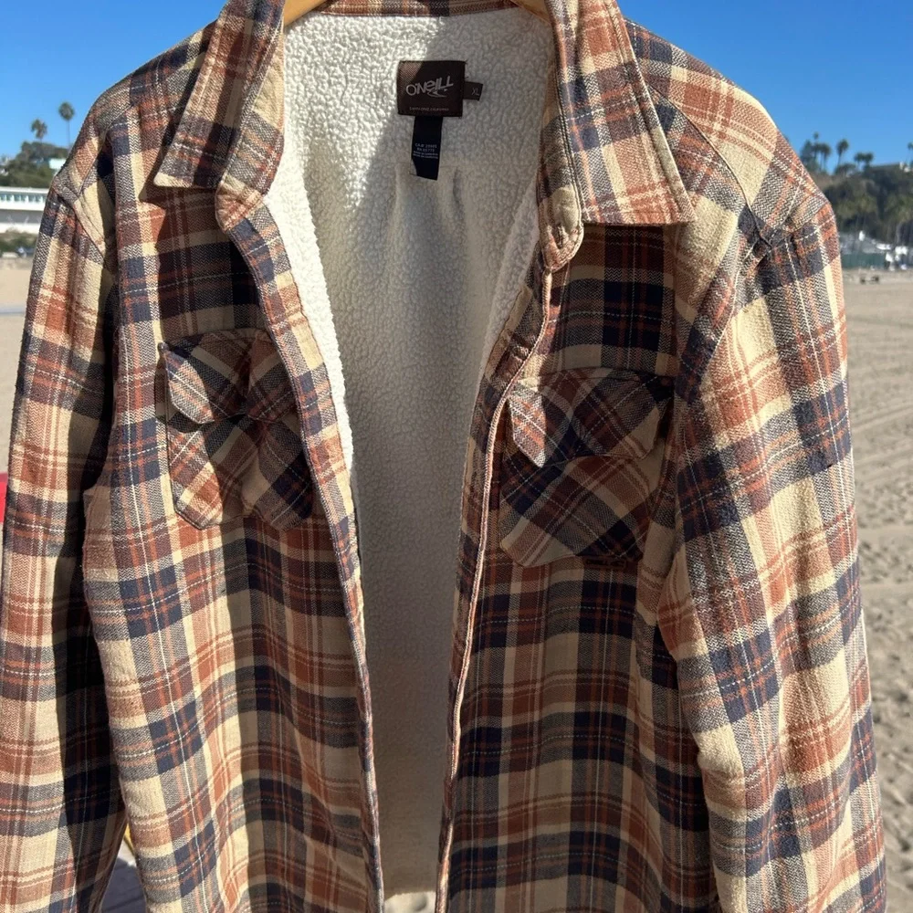 O'Neill Men's Multi-Color Plaid Shirt Jacket - Picture 11 of 13